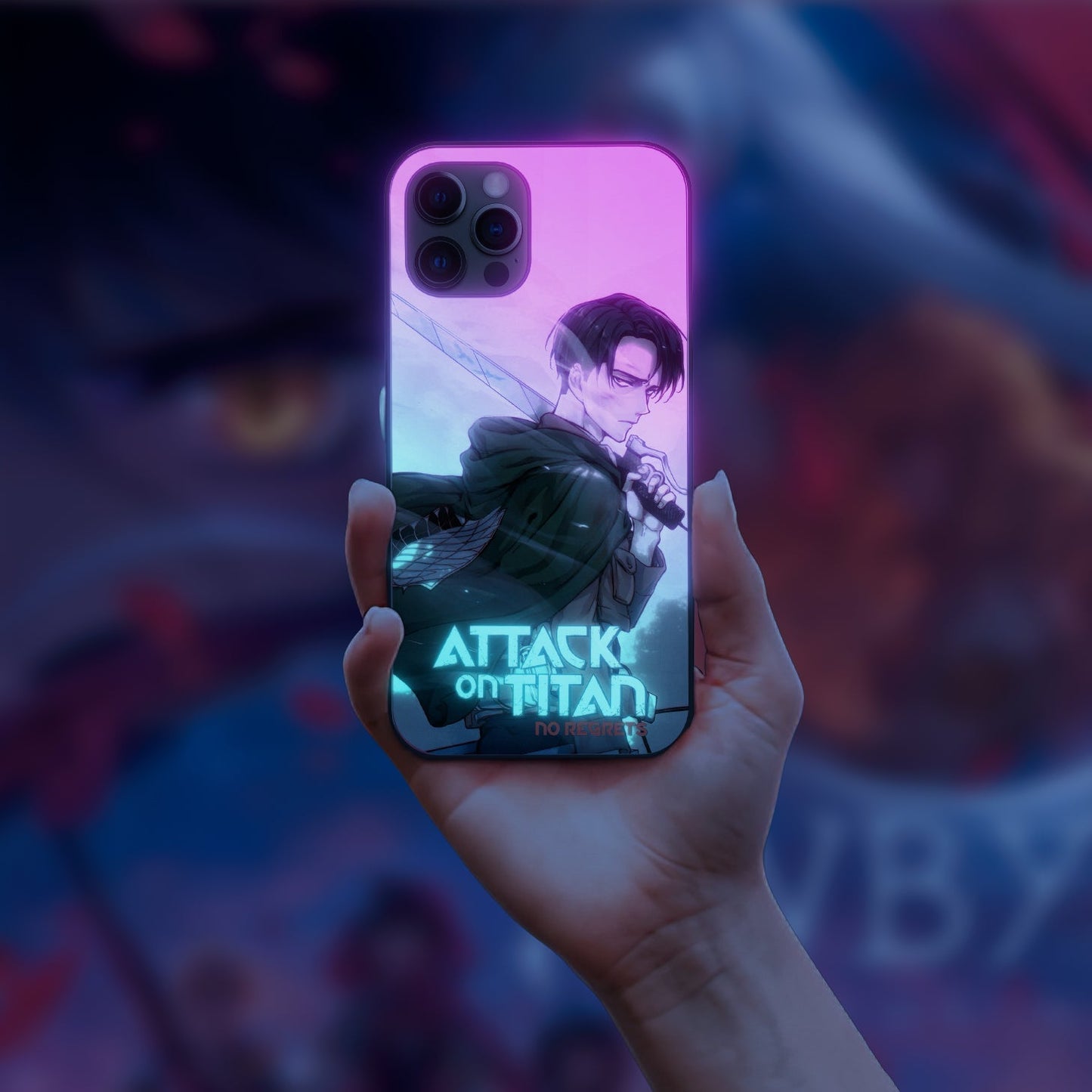 Levi Ackerman Attack On Titan LED Case for iPhone