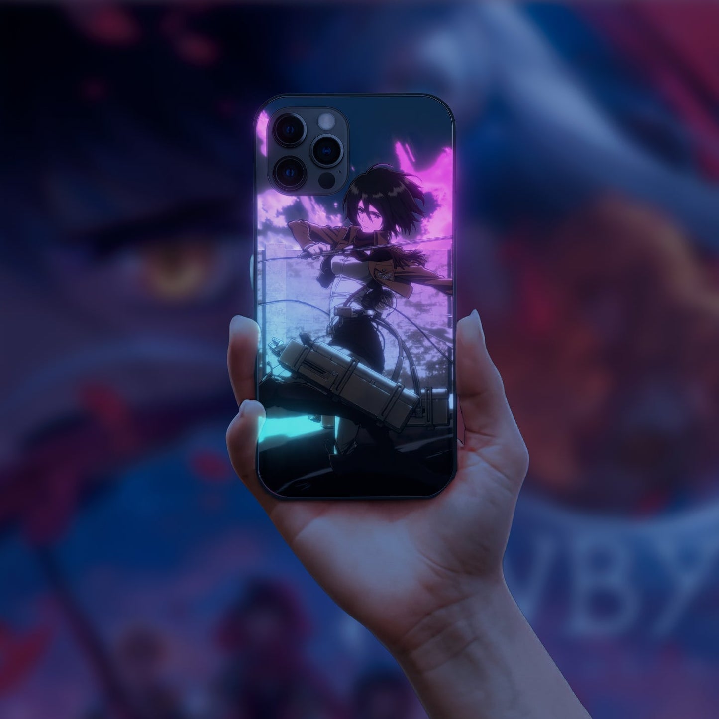 Mikasa Attack onTitan LED Case for iPhone