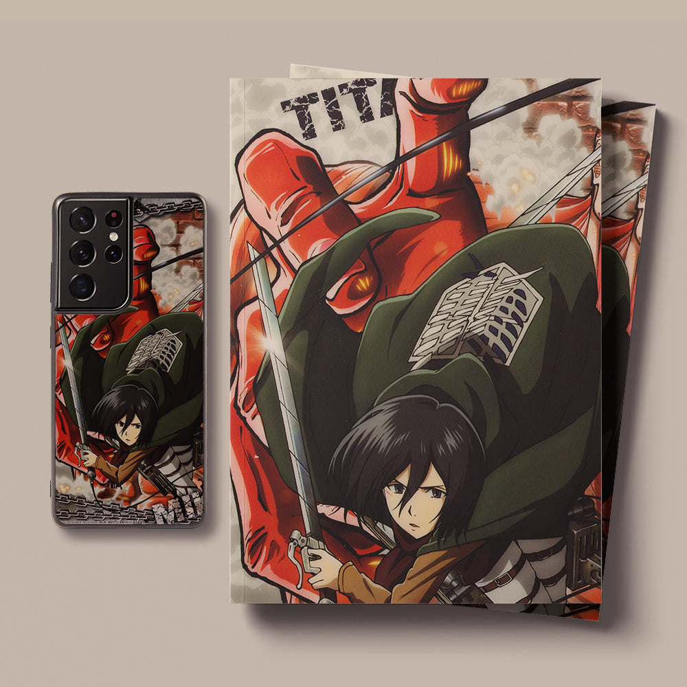 Mikasa Ackerman Illustration LED Case for Samsung