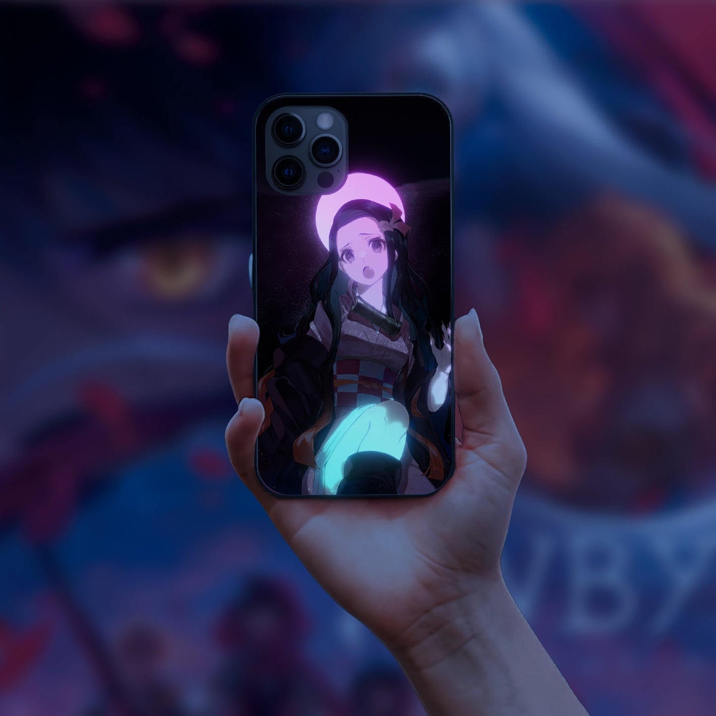 Demon Slayer Nezuko kamado LED Case for iPhone