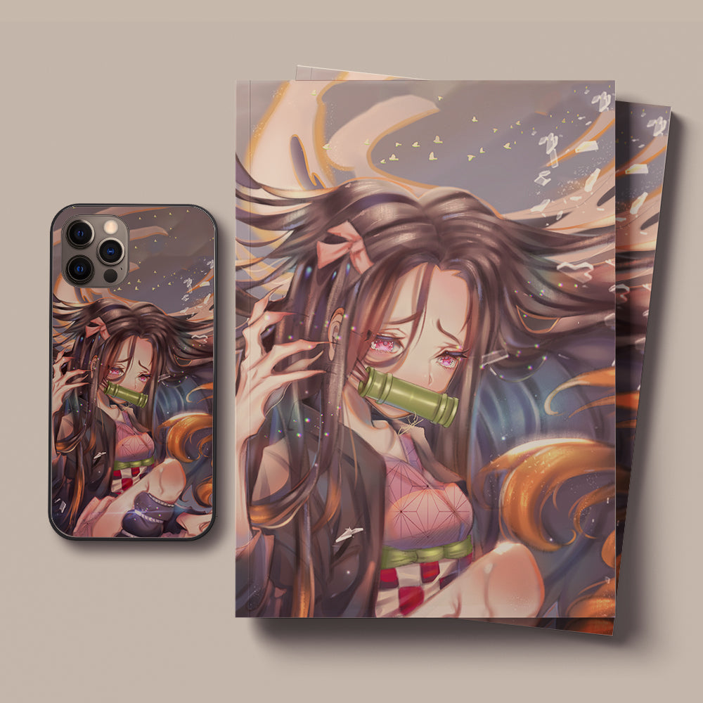 Demon Slayer Nezuko kamado Anime LED Case for iPhone