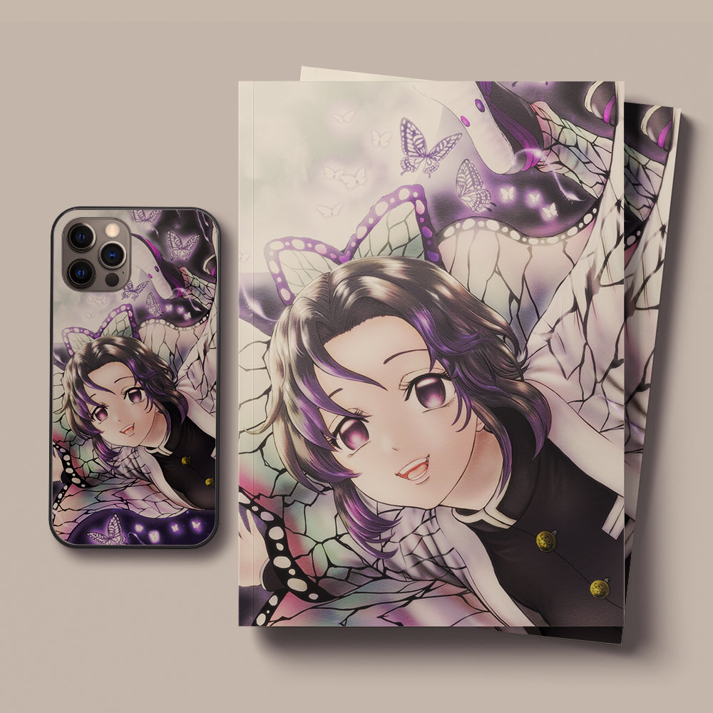 Demon Slayer Butterfly Anime LED Case for iPhone