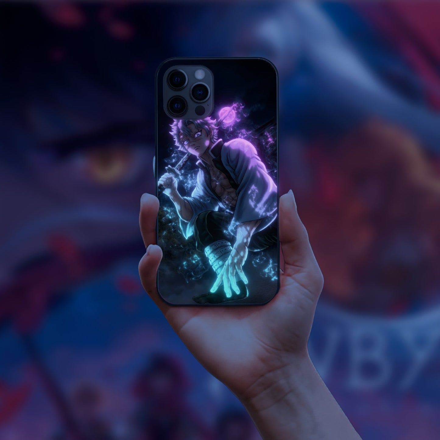 Demon Slayer Fighting LED Case for iPhone