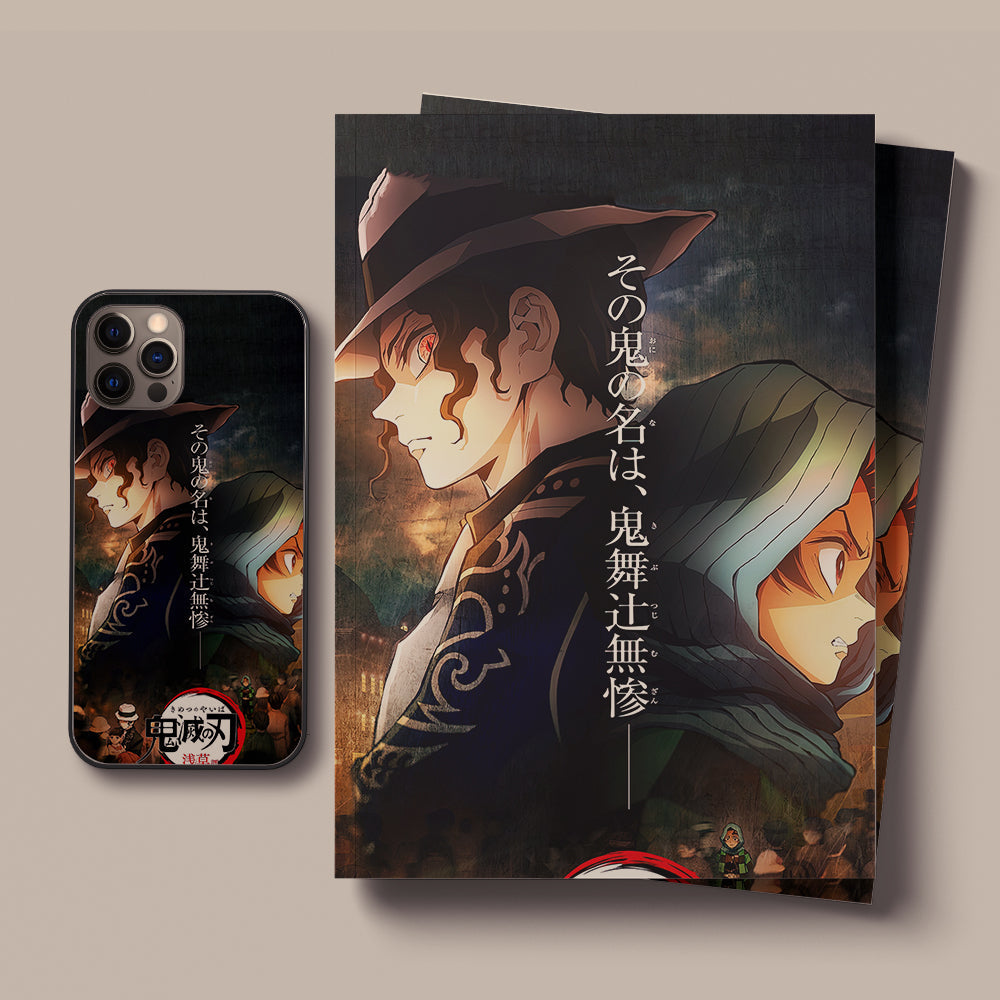 Demon Slayer Poster LED Case for iPhone