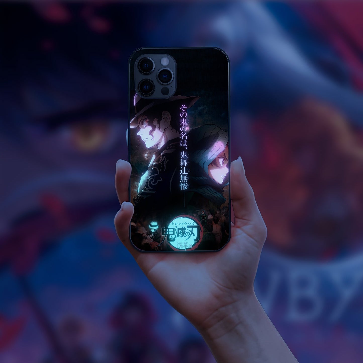 Demon Slayer Poster LED Case for iPhone