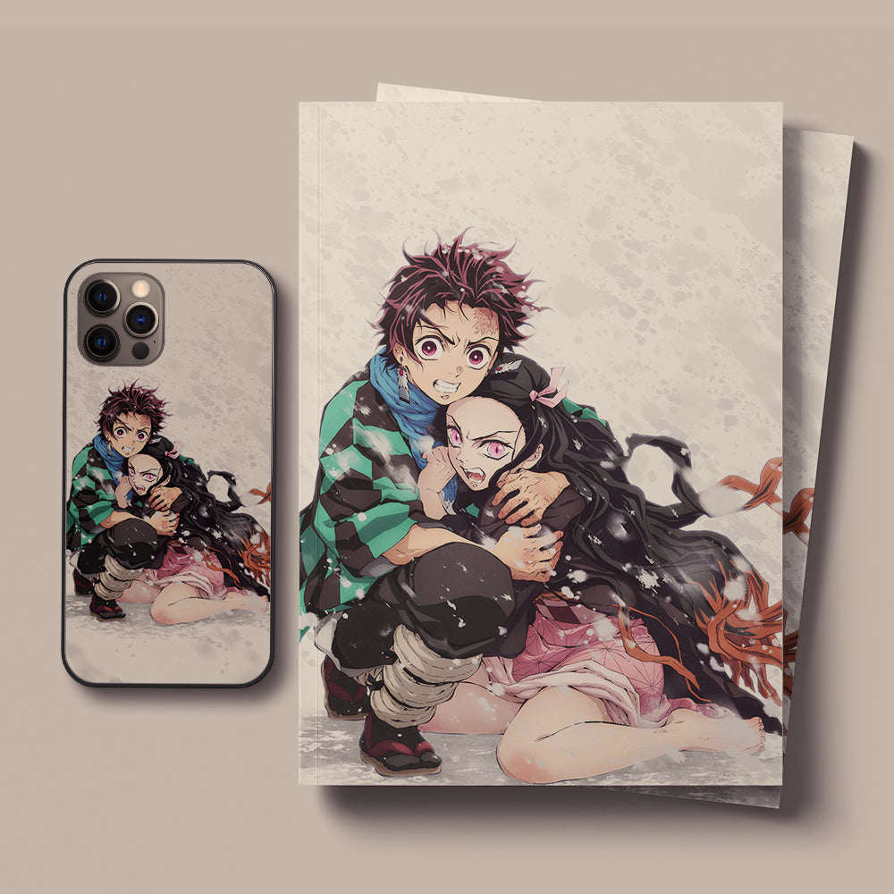 Demon Slayer Chibis LED Case for iPhone