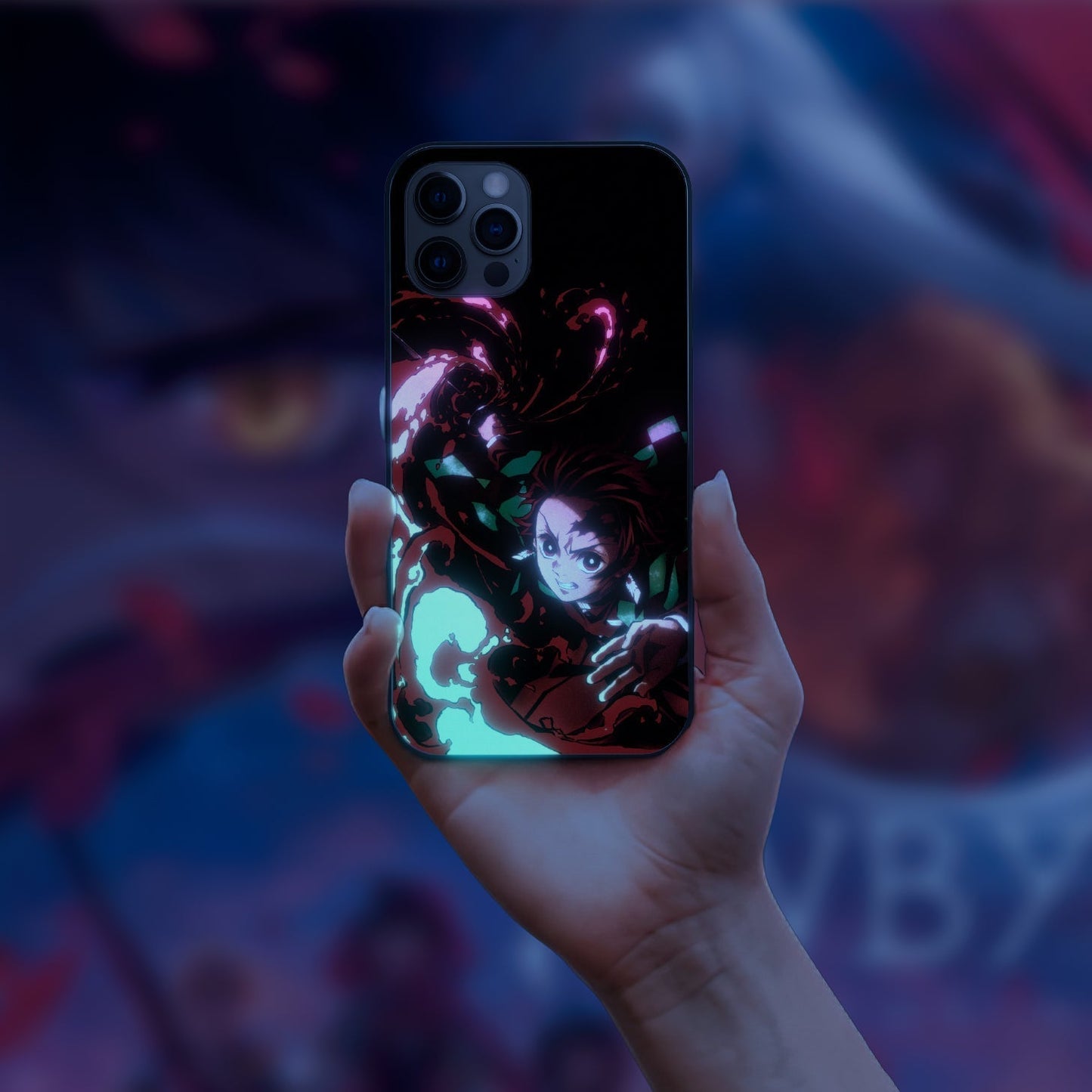 Tanjiro Kamado Demon Slayer LED Case for iPhone