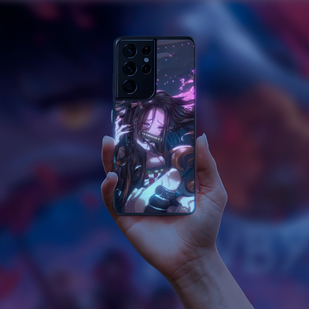 Demon Slayer Nezuko kamado Anime LED Case for Samsung