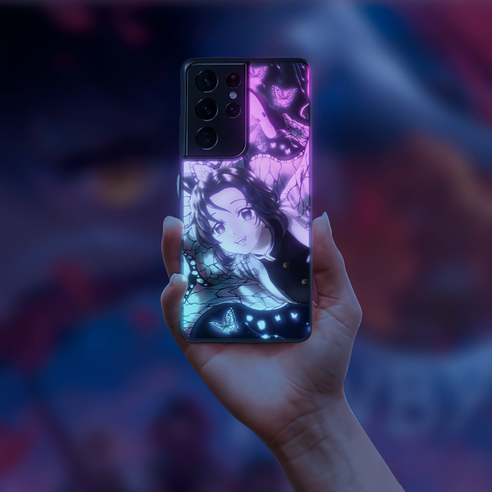 Demon Slayer Butterfly Anime LED Case for Samsung