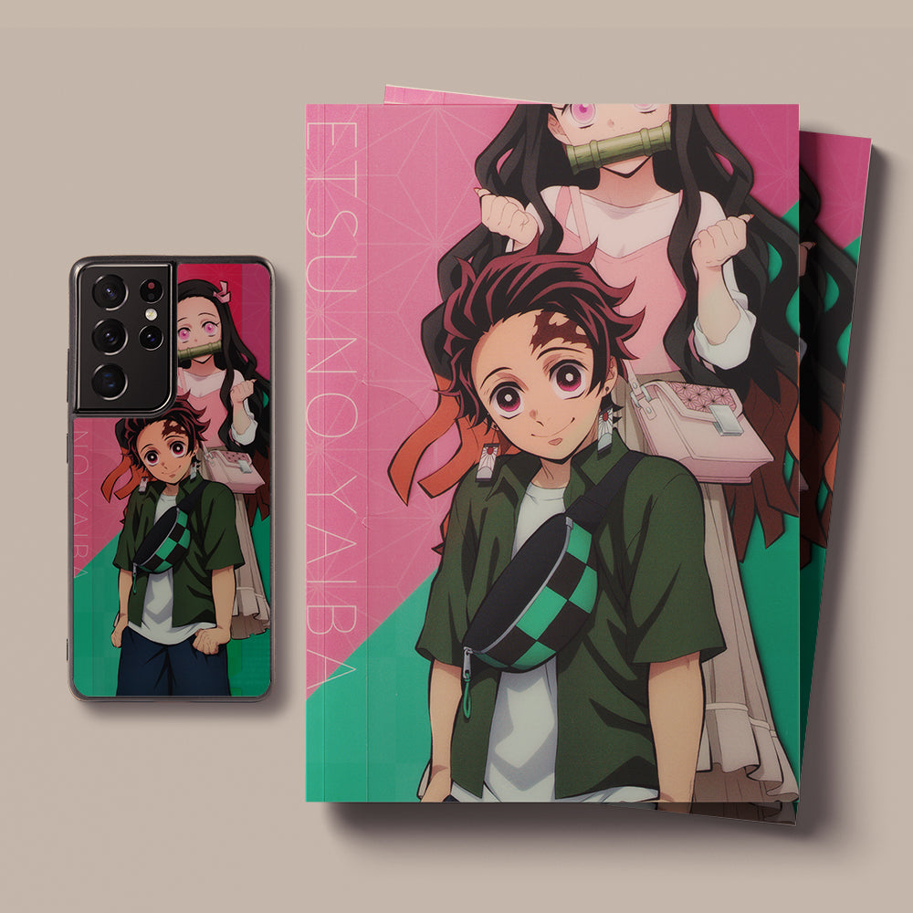 Demon Slayer Kimetsu no Yaiba cute love LED Case for Samsung