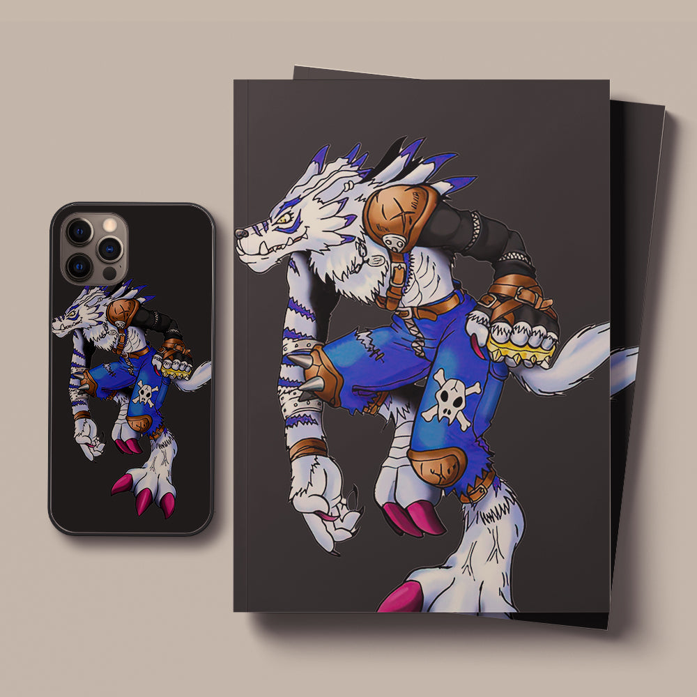 Digimon White tiger LED Case for iPhone