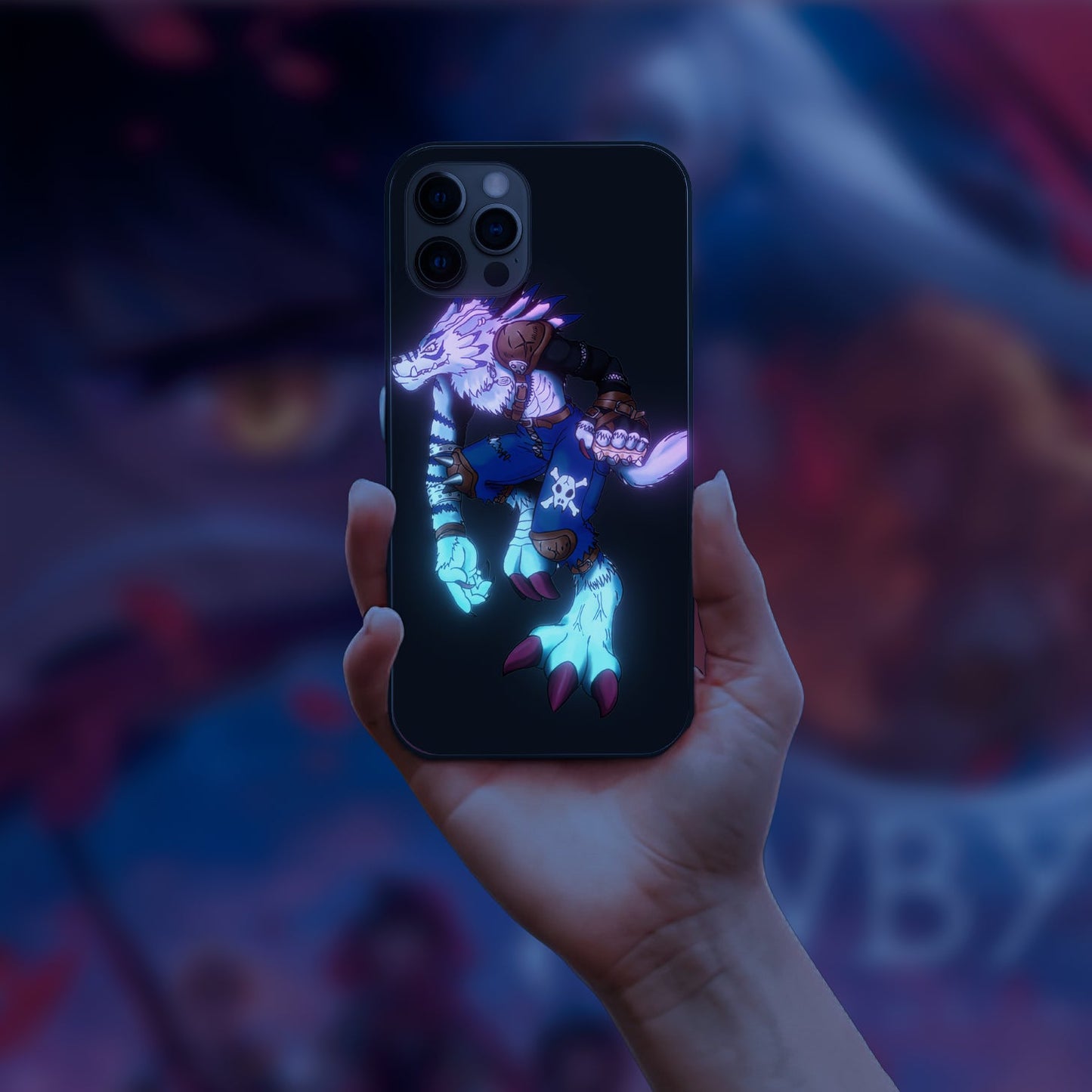 Digimon White tiger LED Case for iPhone