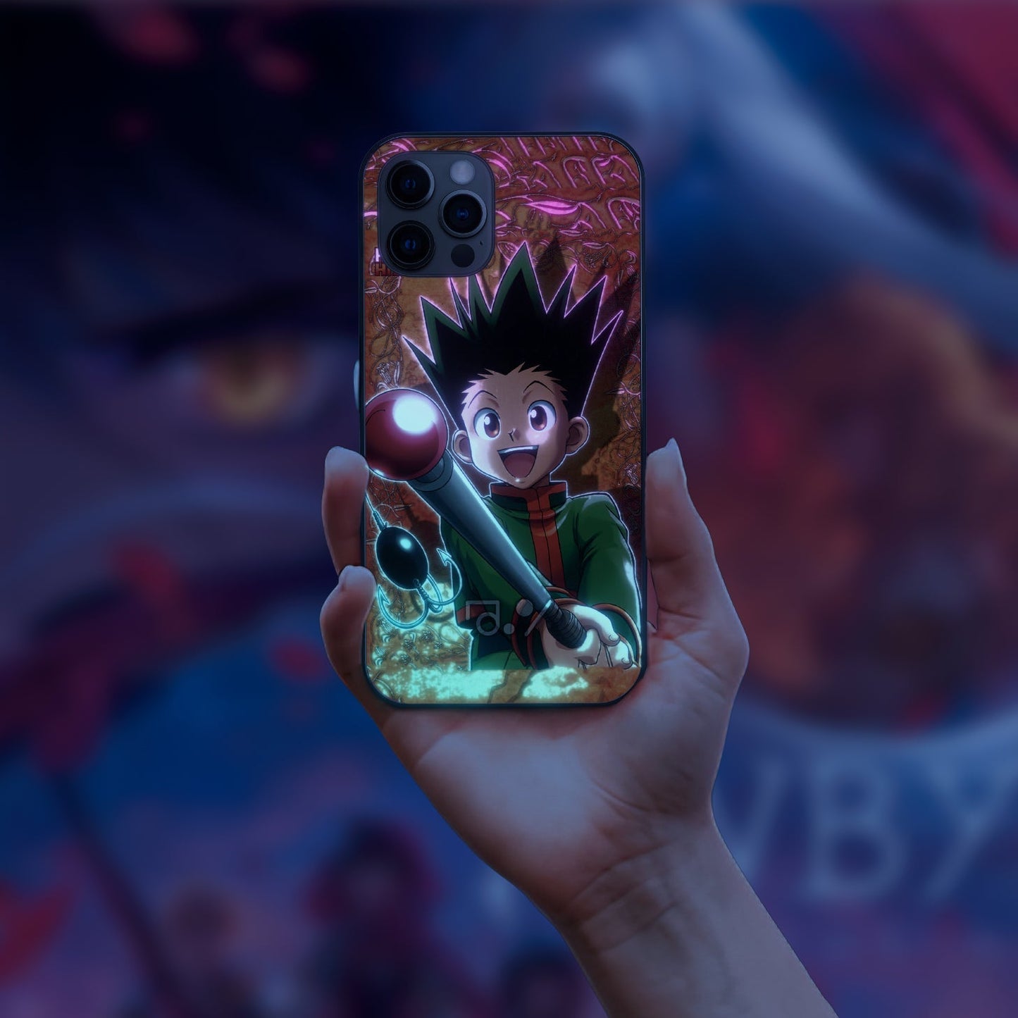 Gon·Frsscss Hunter x Hunter Stickers LED Case for iPhone