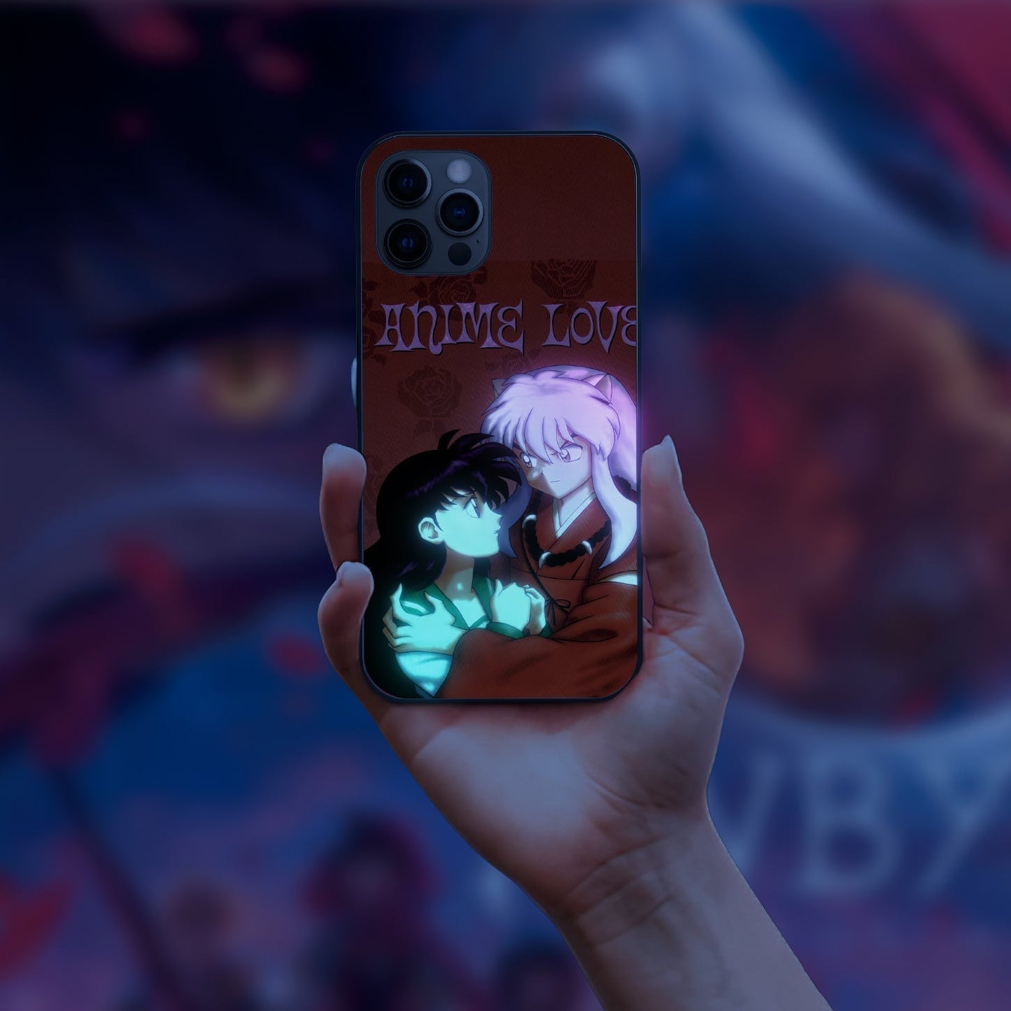 Inuyasha Anime love LED Case for iPhone