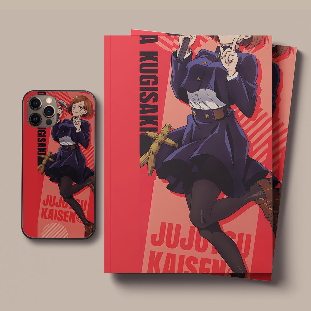 Jujutsu kaisen Nobara Kugisaki Streetwear Style LED Case for iPhone