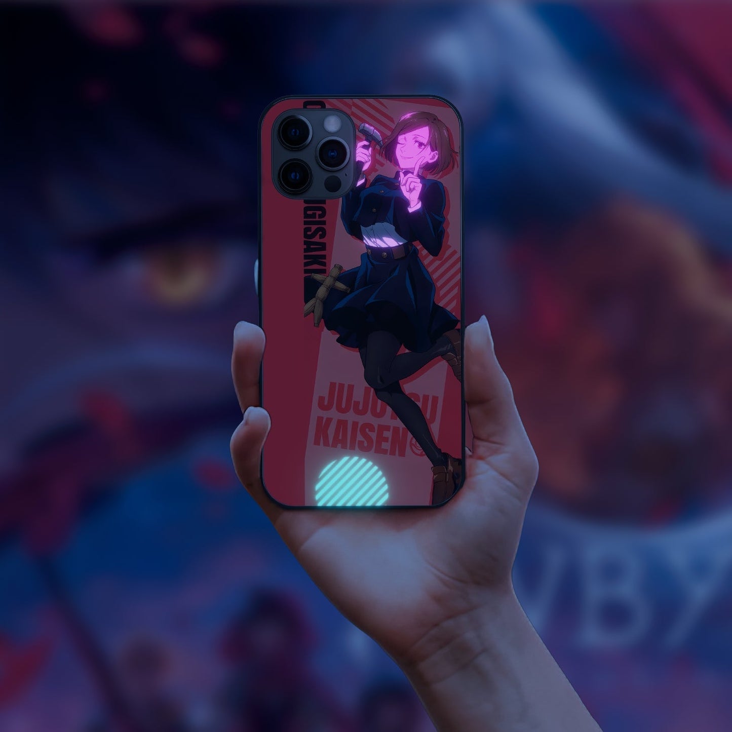 Jujutsu kaisen Nobara Kugisaki Streetwear Style LED Case for iPhone