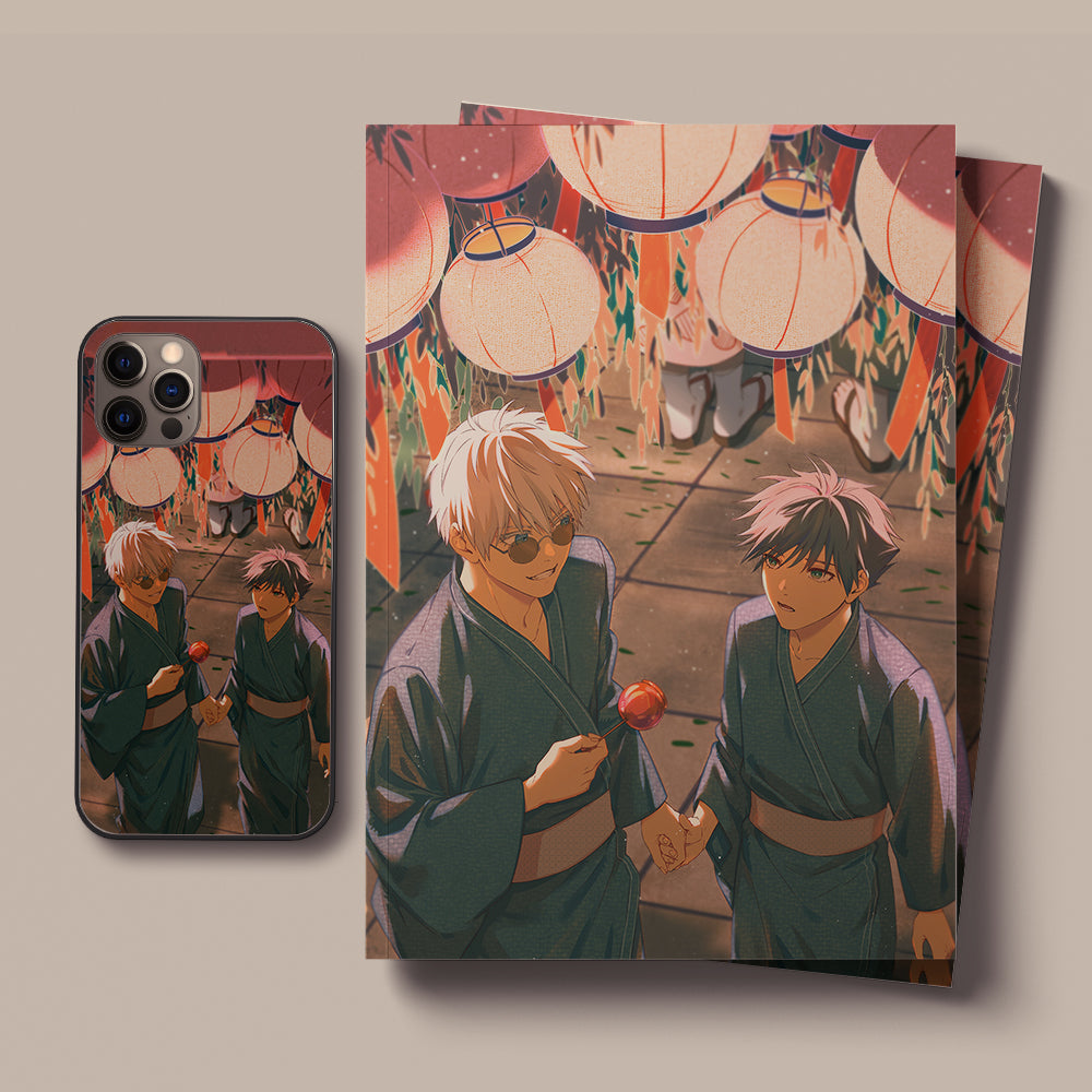 Jujutsu kaisen Lively Street LED Case for iPhone