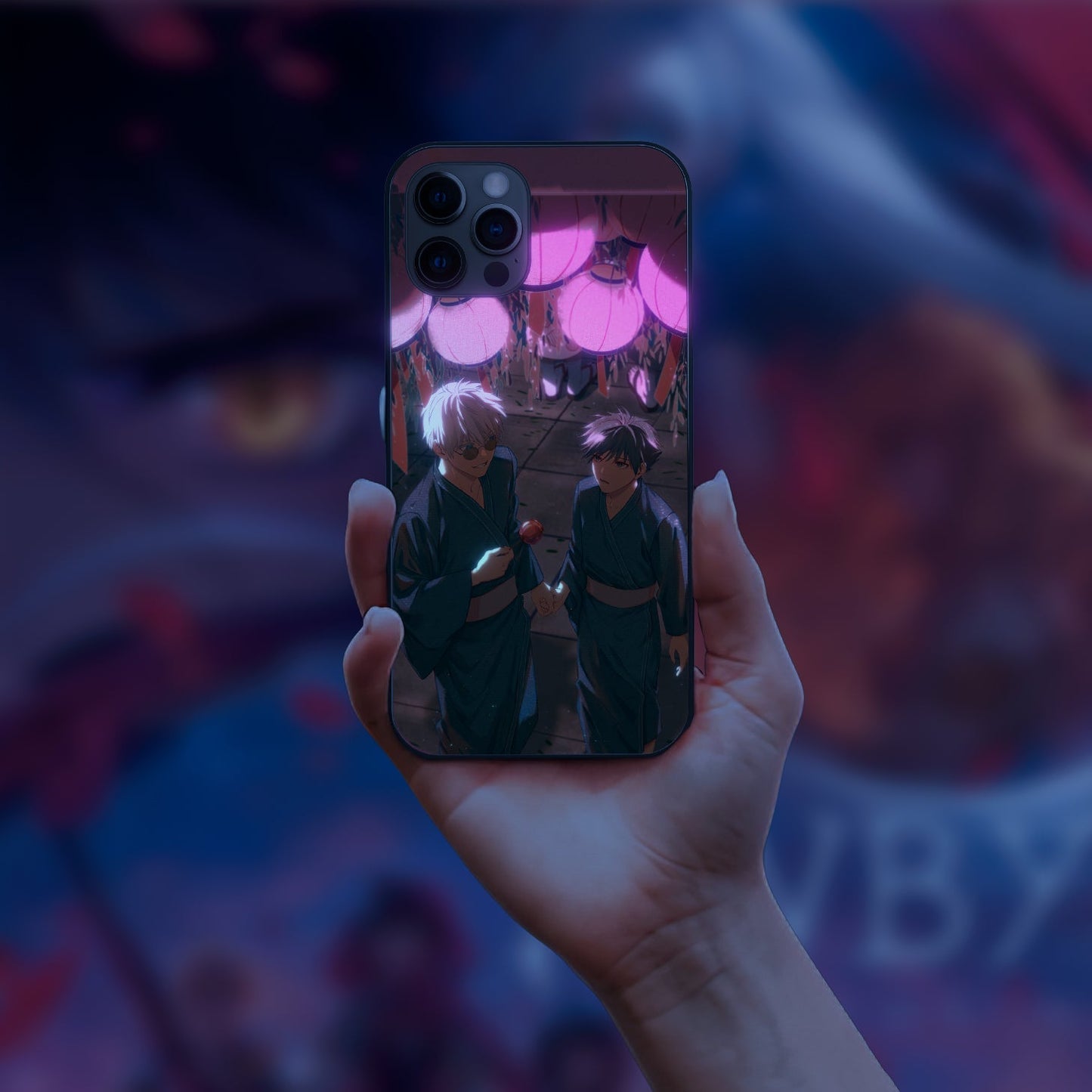 Jujutsu kaisen Lively Street LED Case for iPhone