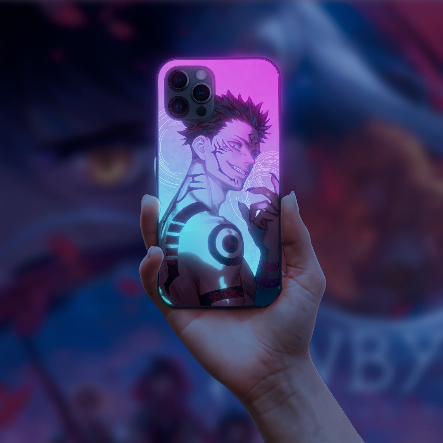 Jujutsu kaisen Sukuna POP LED Case for iPhone