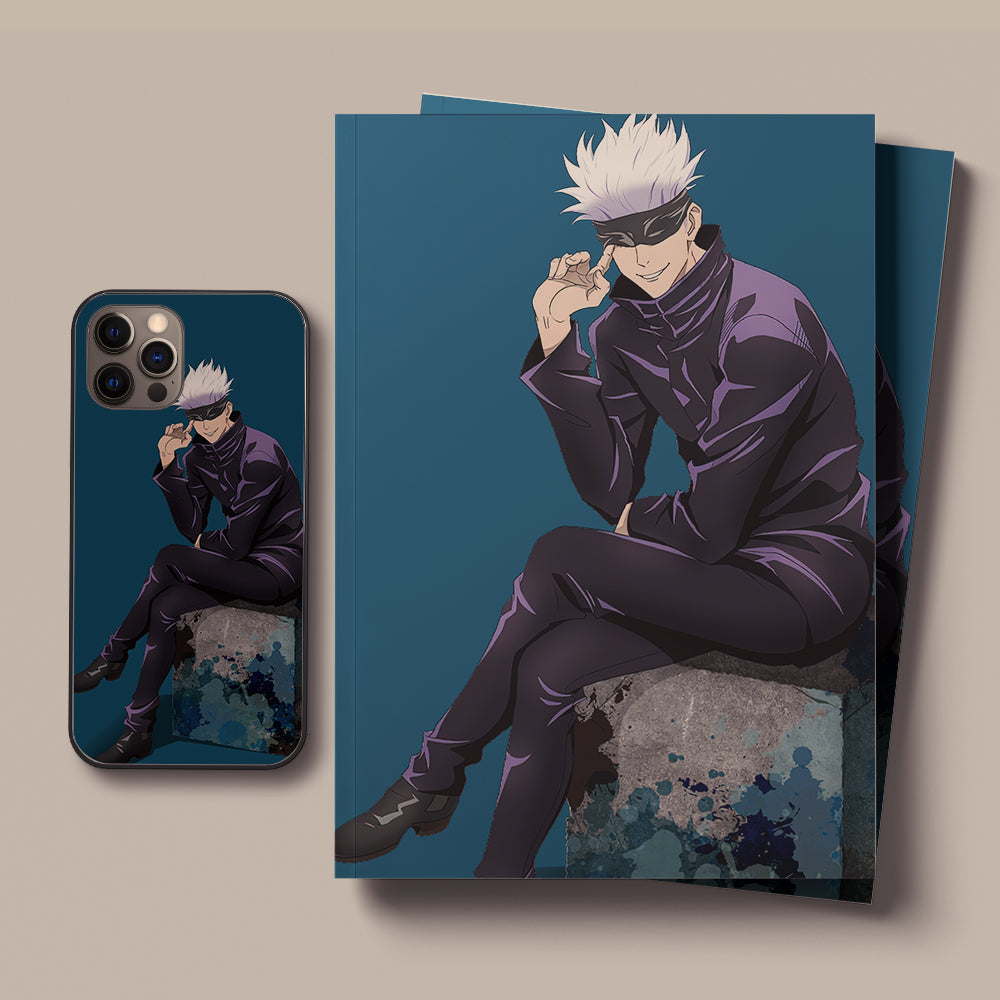 Jujutsu kaisen Gojo Satoru Aesthetic LED Case for iPhone