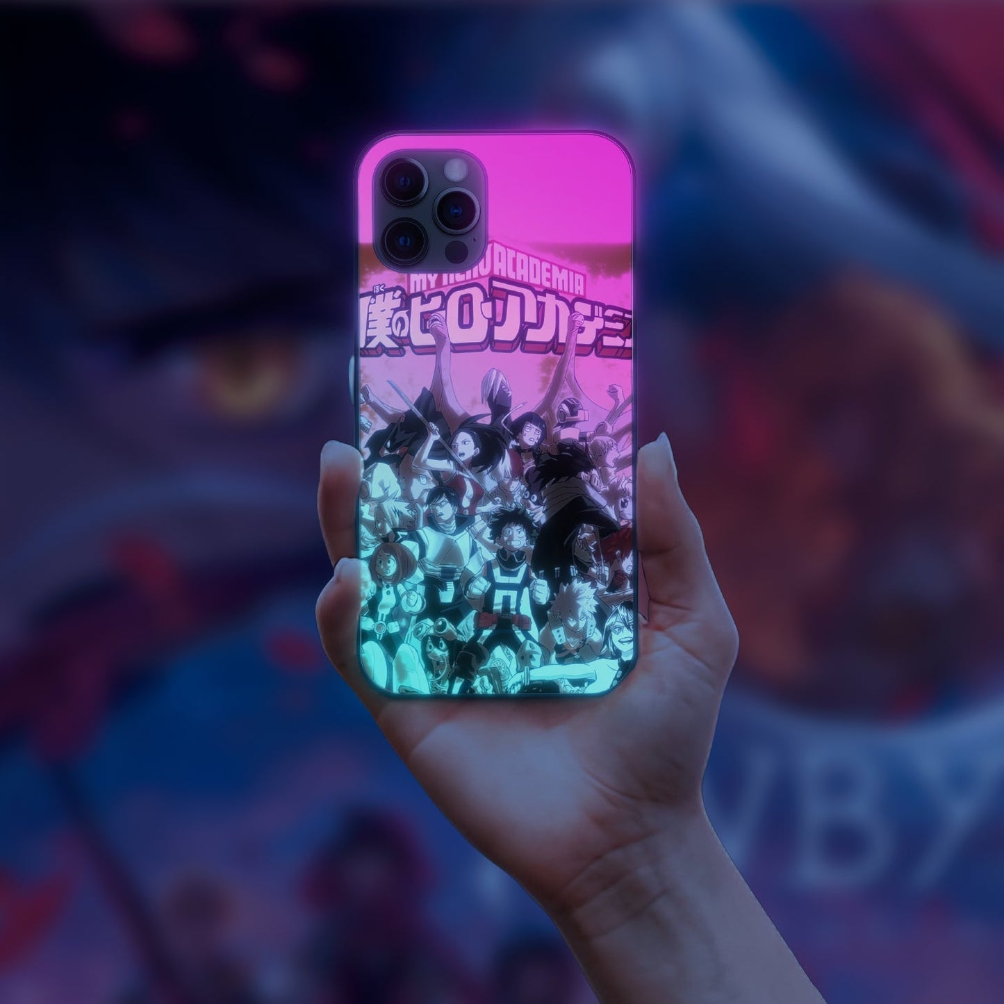 My Hero Academia Izuku Katsuki Shoto LED Case for iPhone