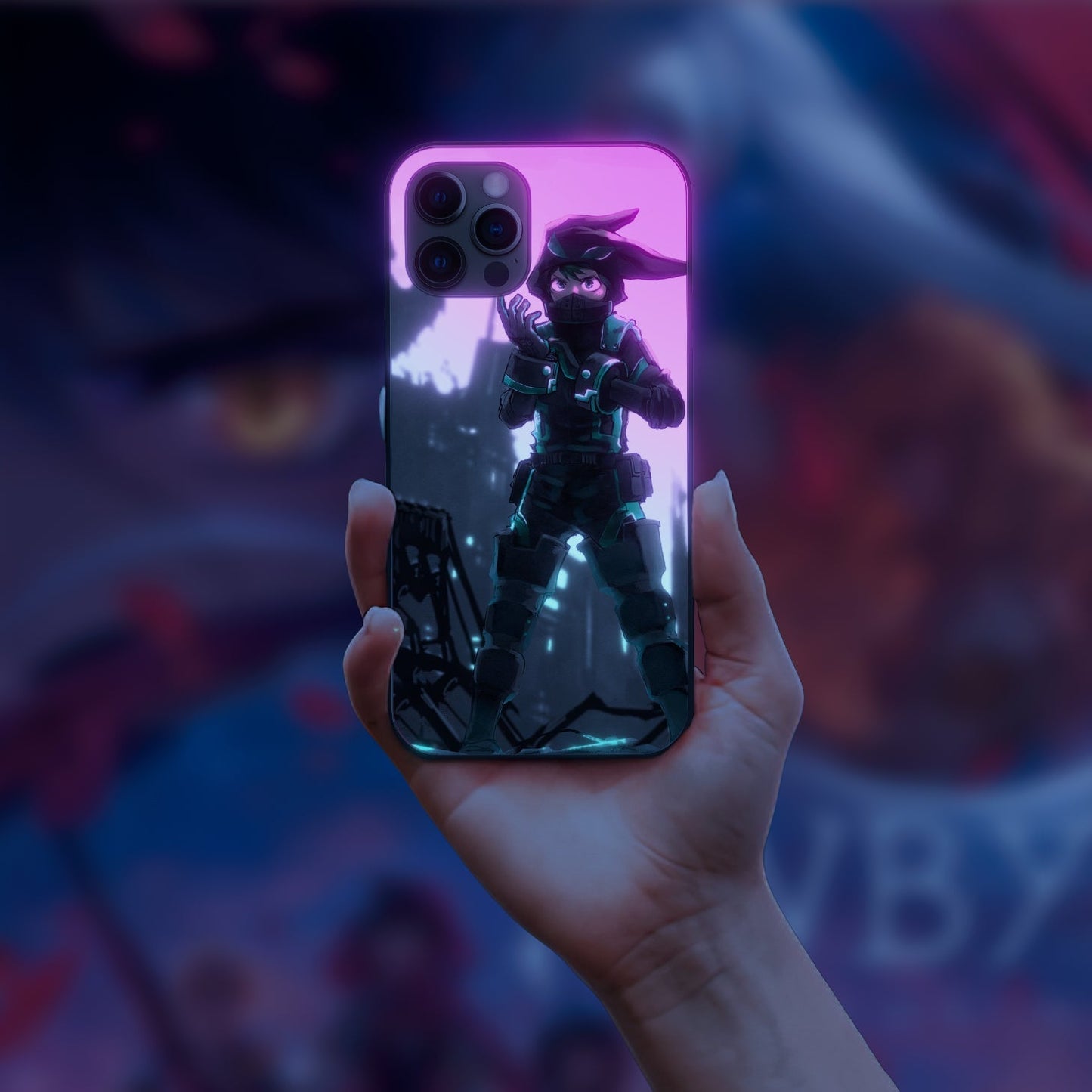 My Hero Academia fully armed LED Case for iPhone