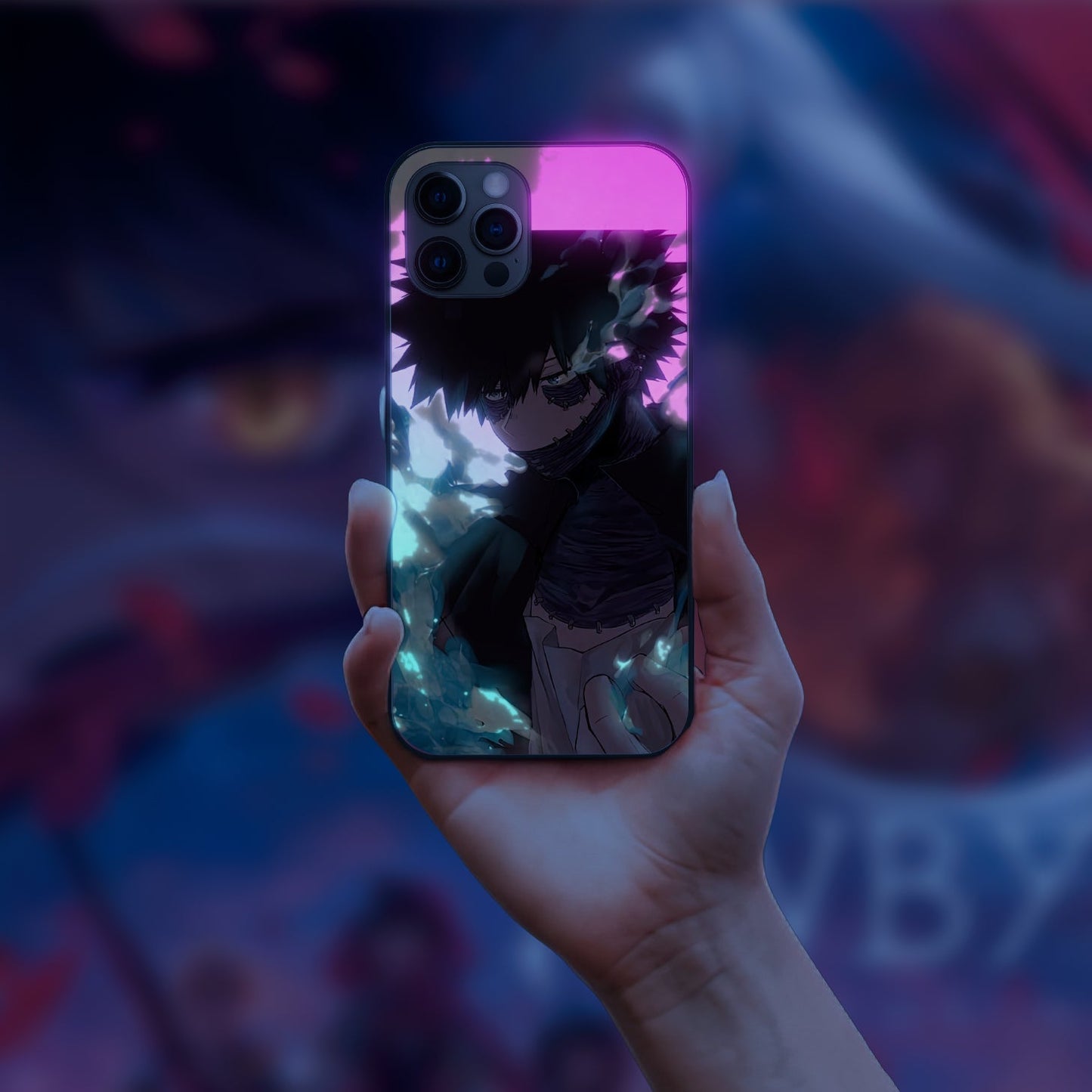 My Hero Academia Deku and Bakugo LED Case for iPhone