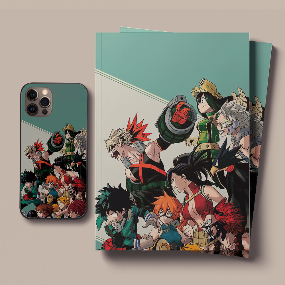 My Hero Academia Deku Manga Collage LED Case for iPhone