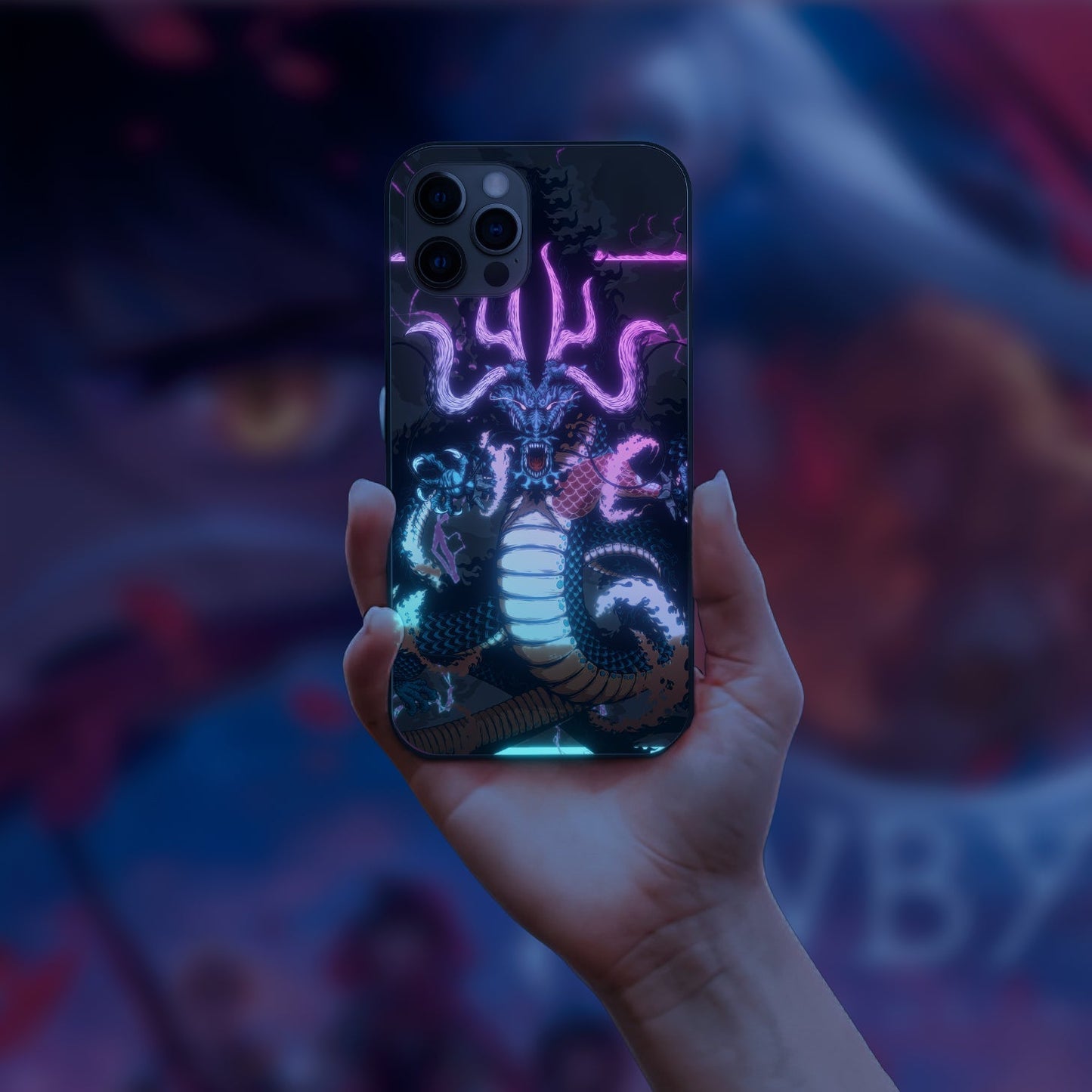 One Piece Japanese Anime Monkey·D·Dragon LED Case for iPhone