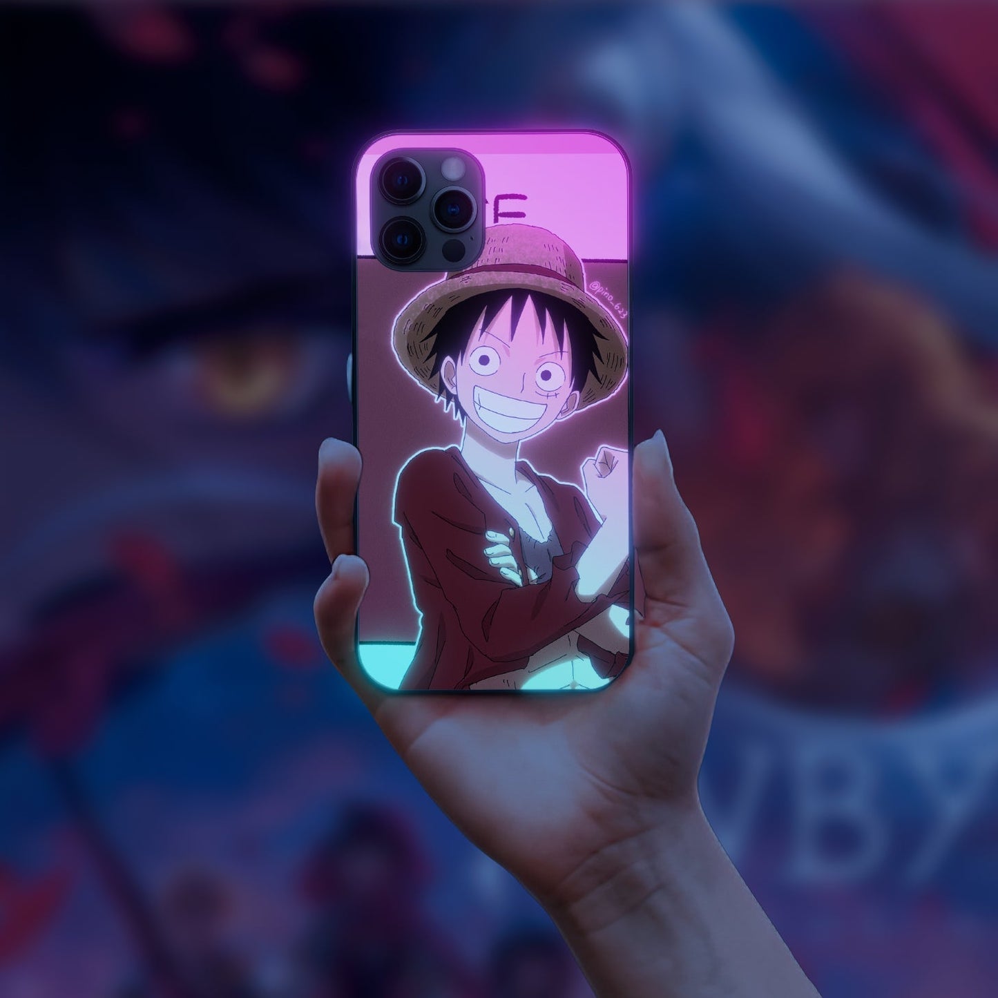 One Piece Monkey D Luffy LED Case for iPhone