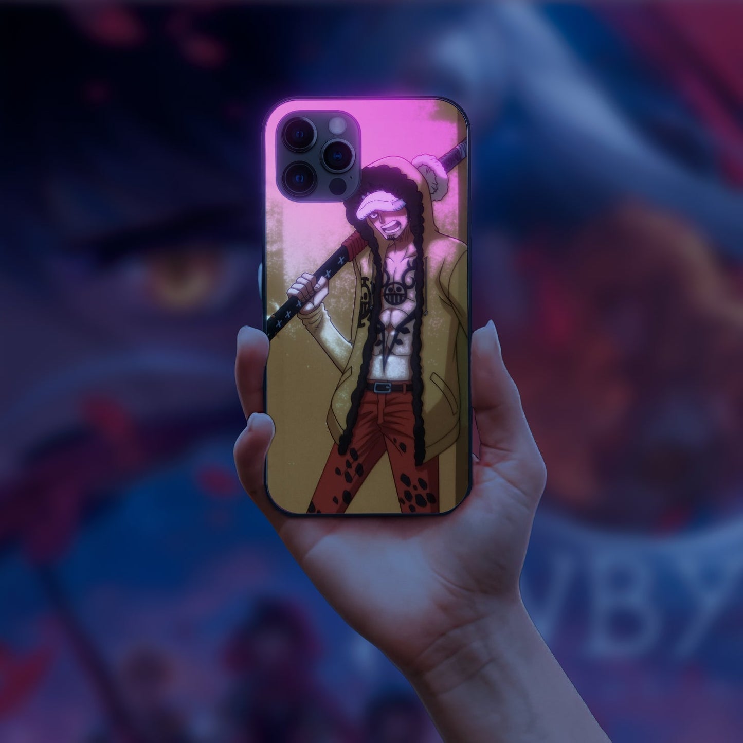 One Piece Trafalgar D Water Law LED Case for iPhone