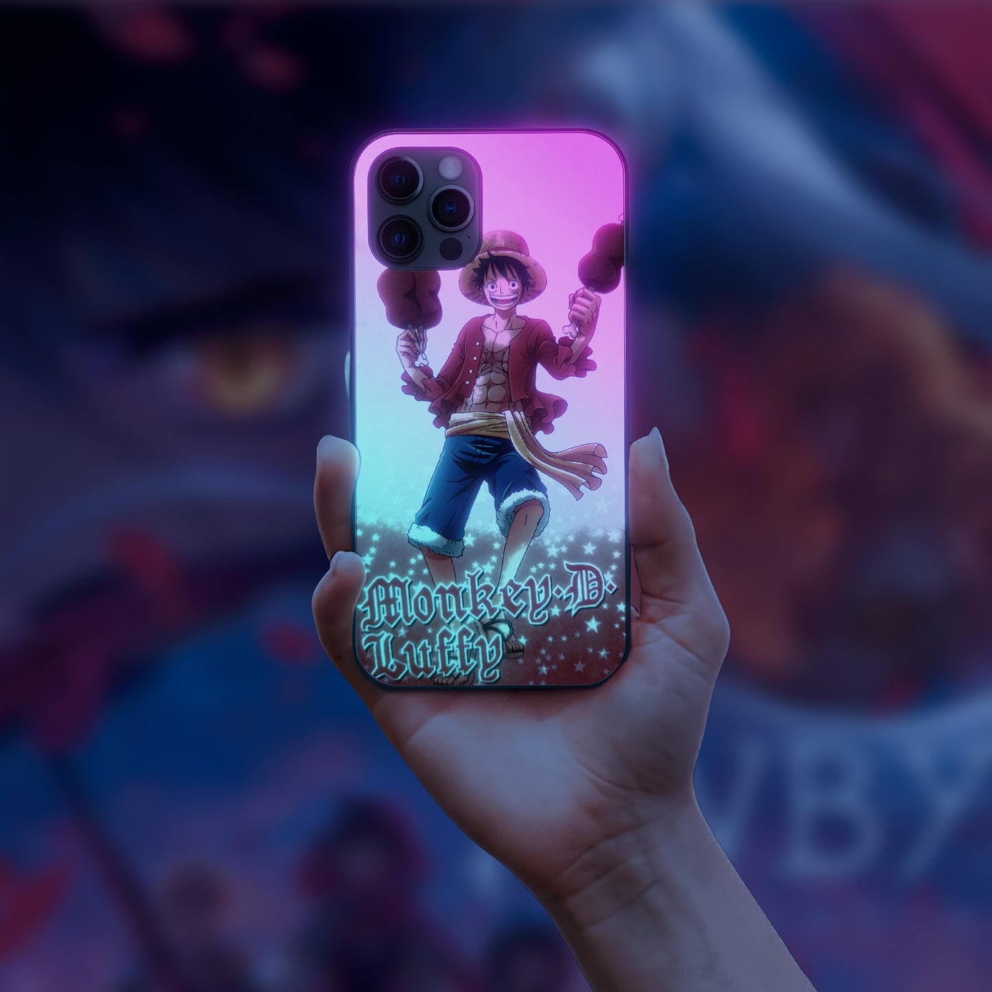 One Piece Monkey D Luffy Meat LED Case for iPhone