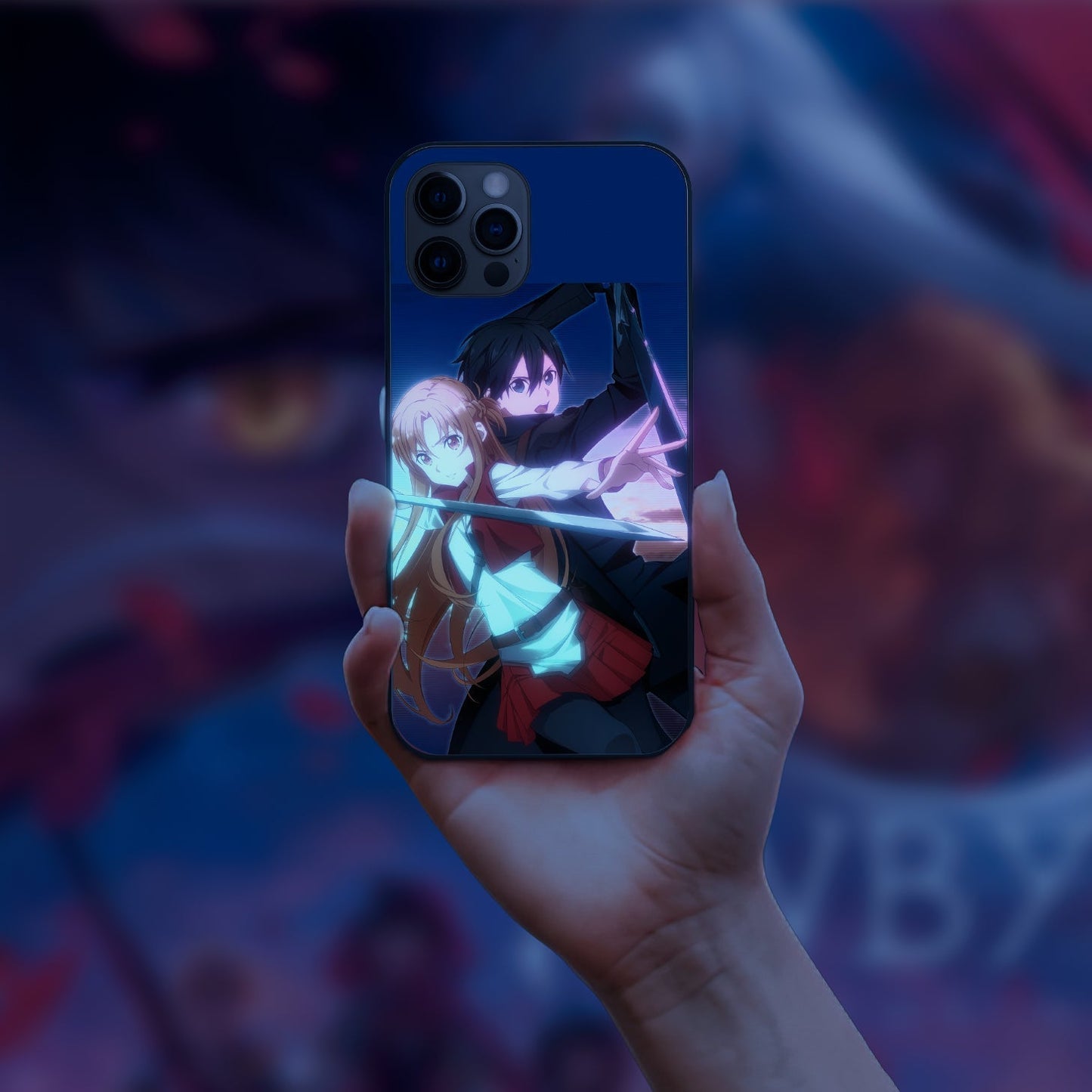 Sword Art Online Sinon neko peeker LED Case for iPhone