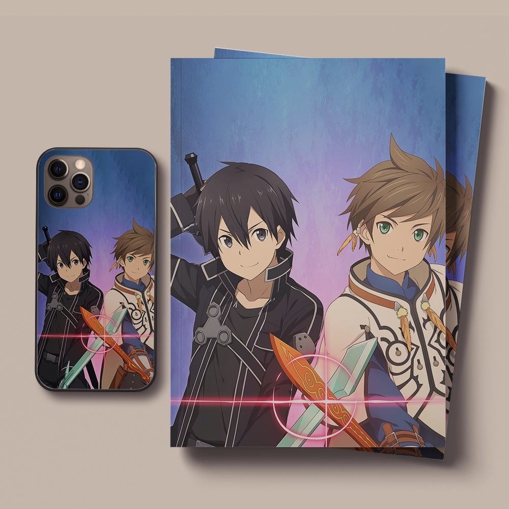 Sword Art Online Kirito and Eugeo LED Case for iPhone