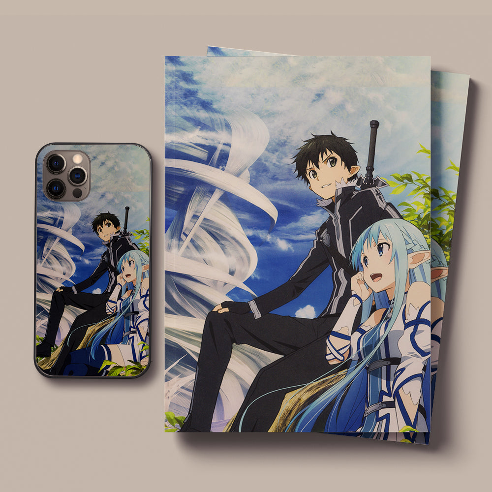 Sword Art Online Asuna and Kirito LED Case for iPhone