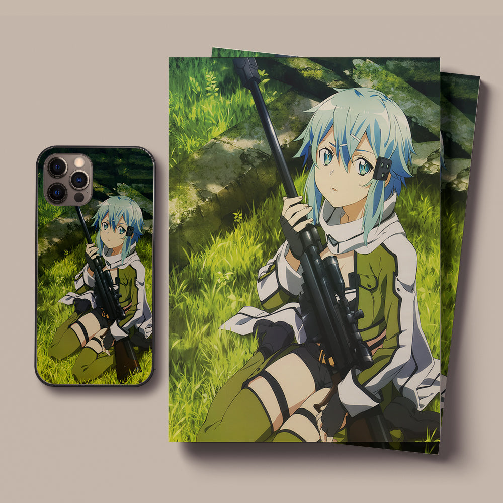 Sword Art Online Sinon gun LED Case for iPhone