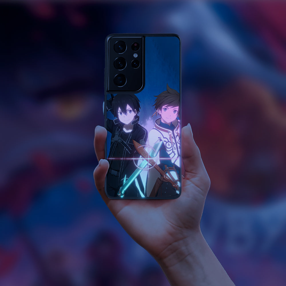 Sword Art Online Kirito and Eugeo LED Case for Samsung