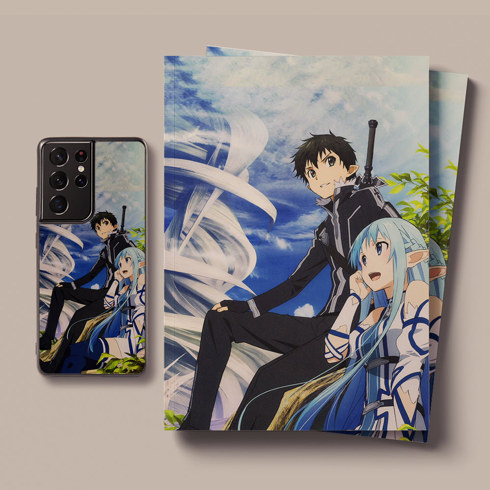 Sword Art Online Asuna and Kirito LED Case for Samsung