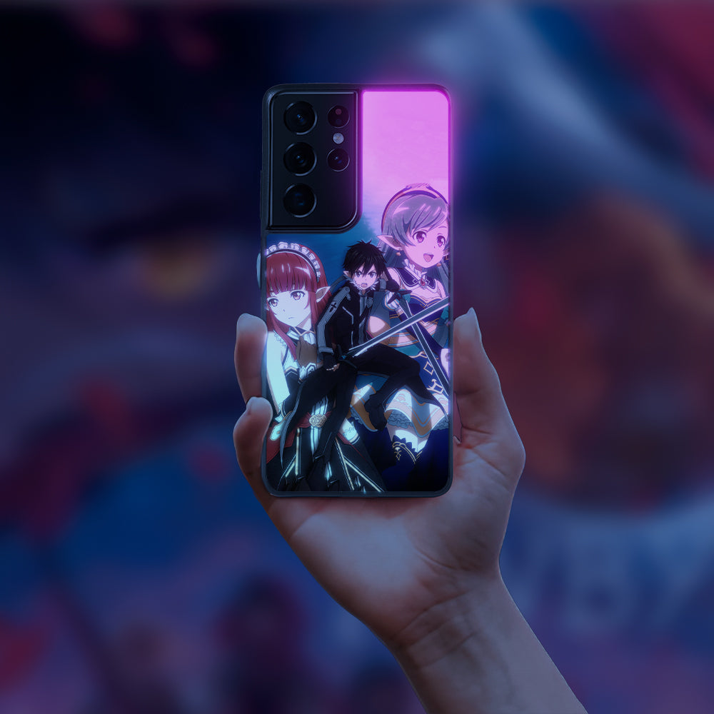 Sword Art Online Sinon and butterflies LED Case for Samsung