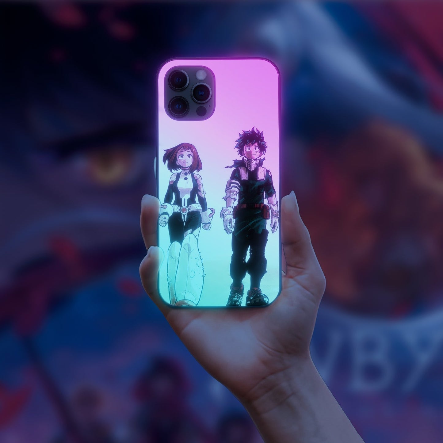 my hero academia 17 LED Case for apple