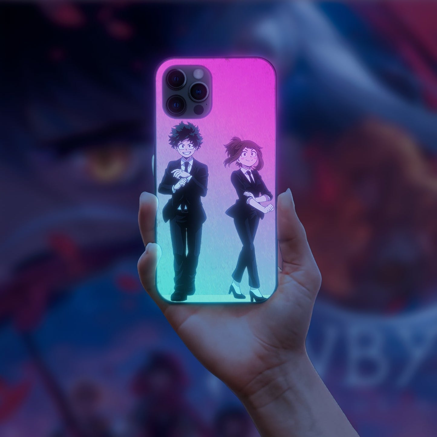 my hero academia 19 LED Case for apple