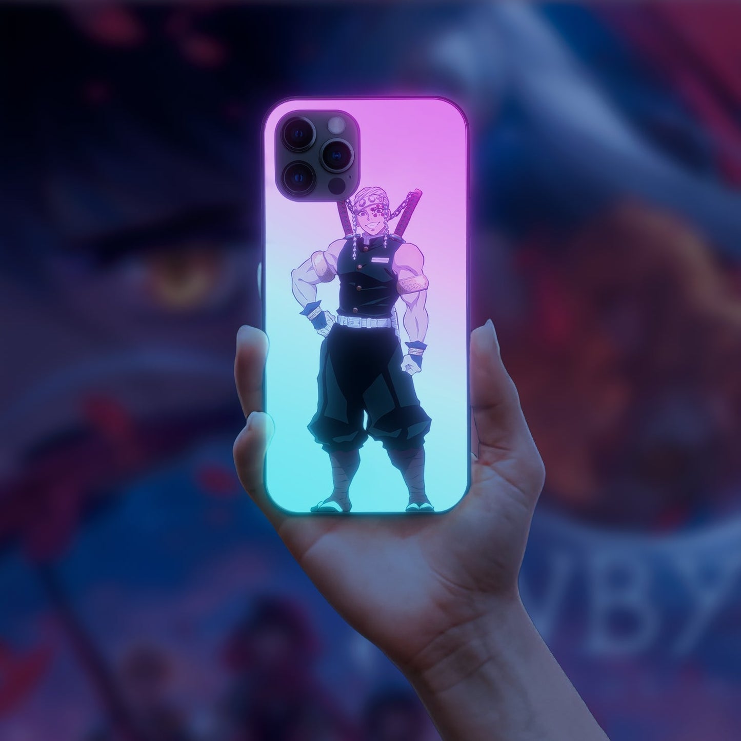 demon slayer 12 LED Case for apple