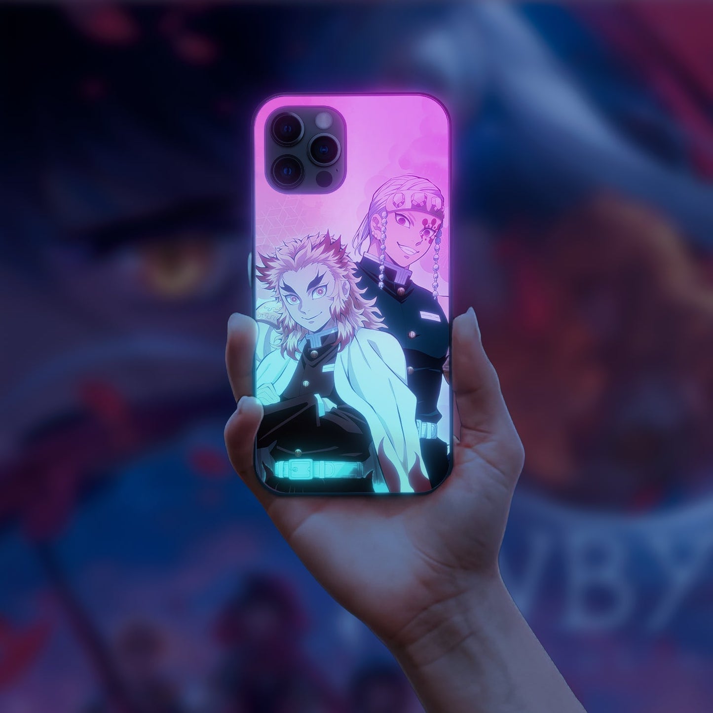 demon slayer 16 LED Case for apple