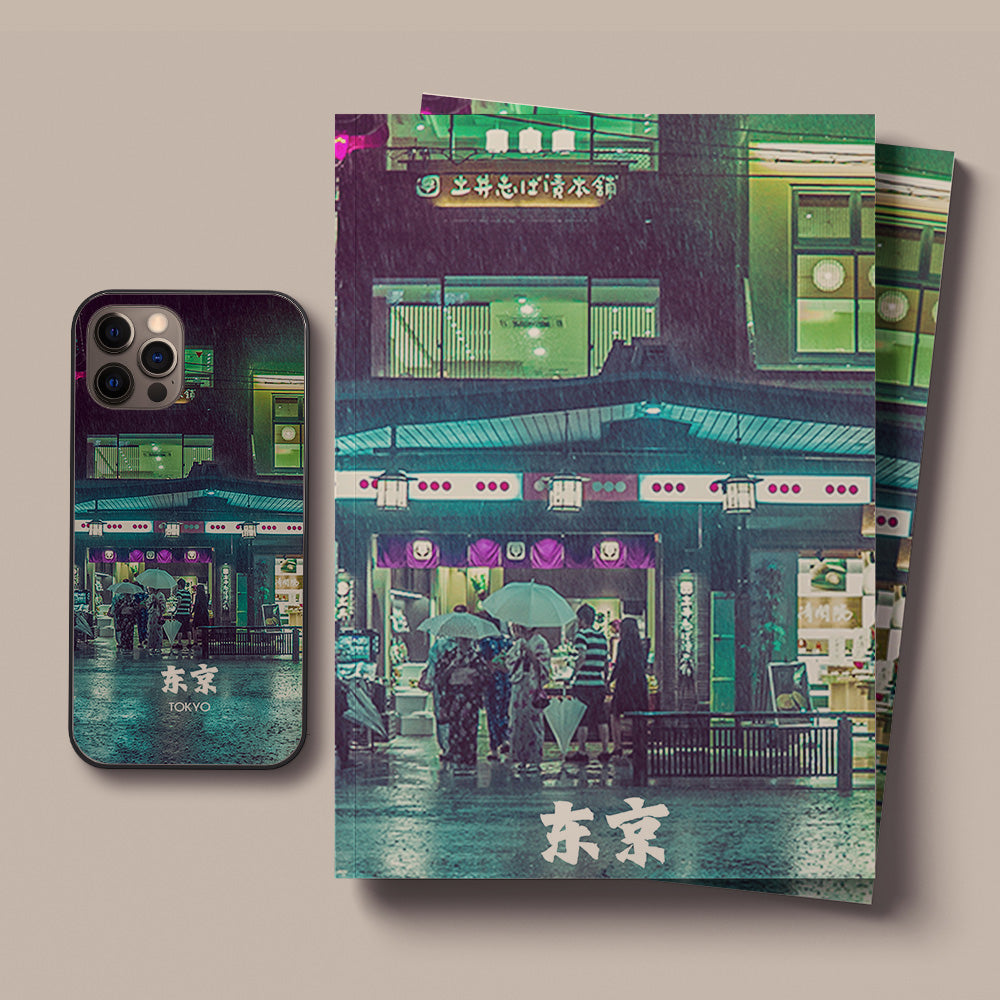 Blue Tokyo Alleys LED Case for iPhone