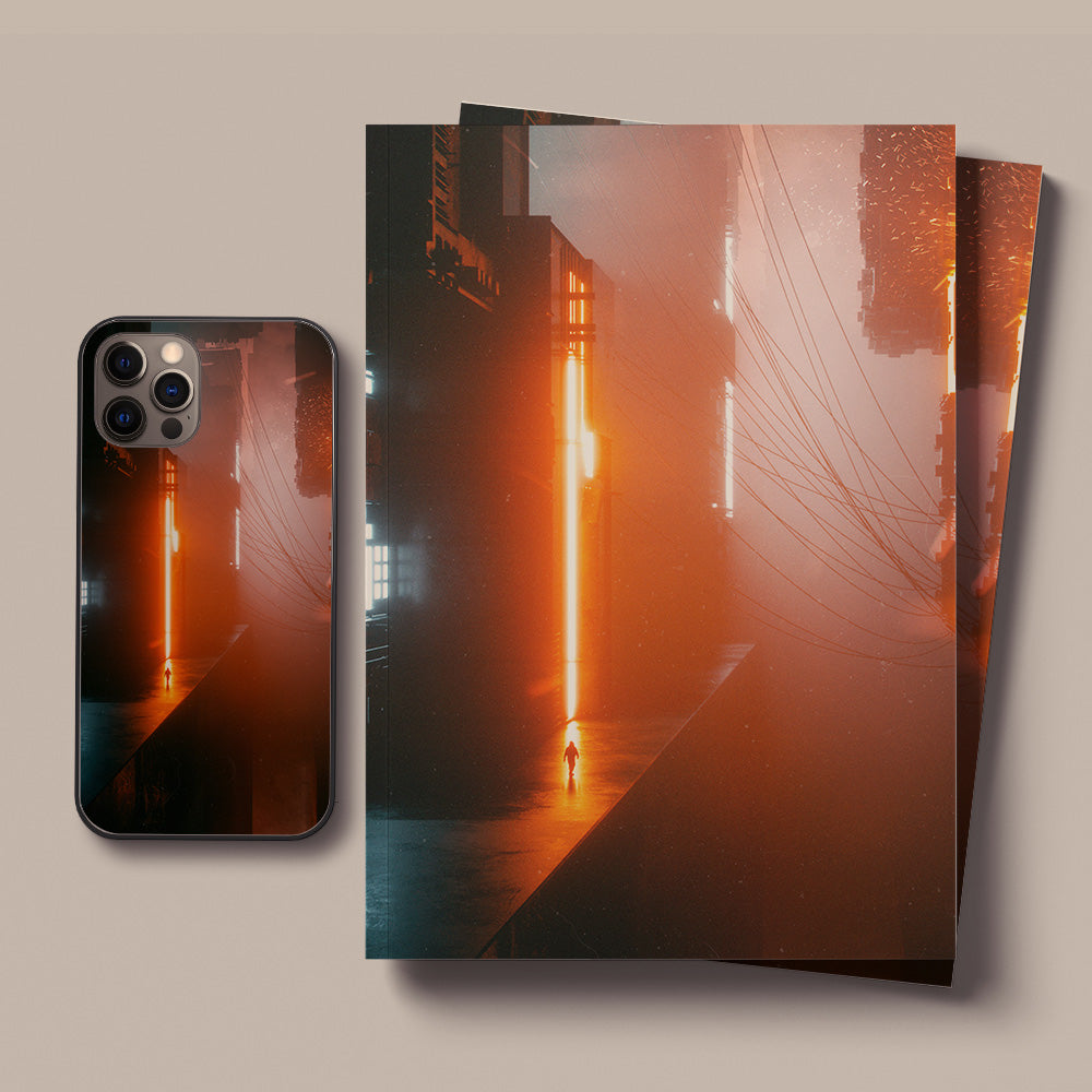 Cyberpunk Night City LED Case for iPhone