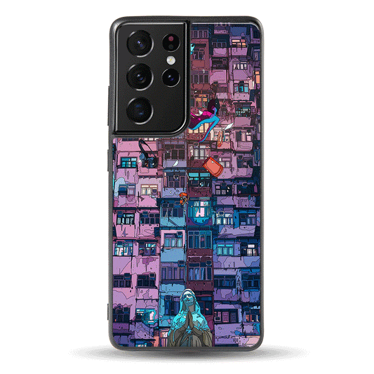Abstract hand painted art LED Case for Samsung