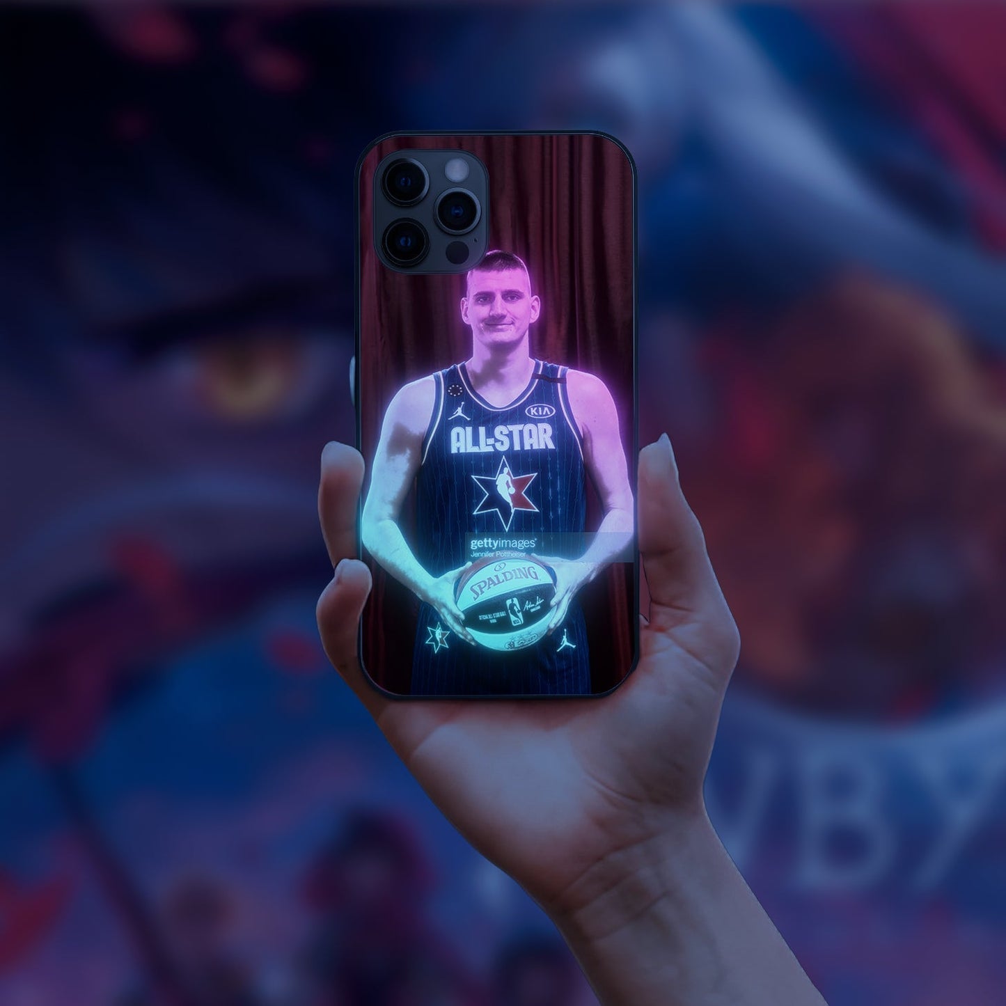 Nikola Jokic LED phone case for iPhone